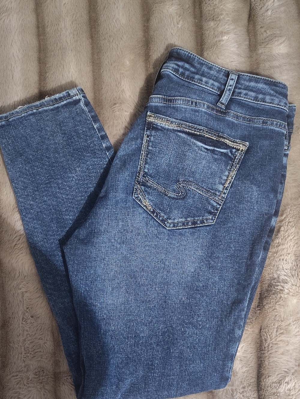 Silver Skinny Jeans